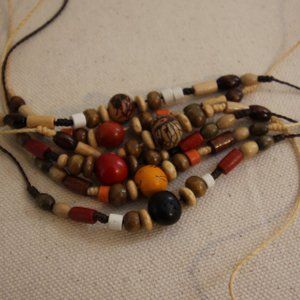 FREE W PURCHASE Six Wooden Beaded Bracelets